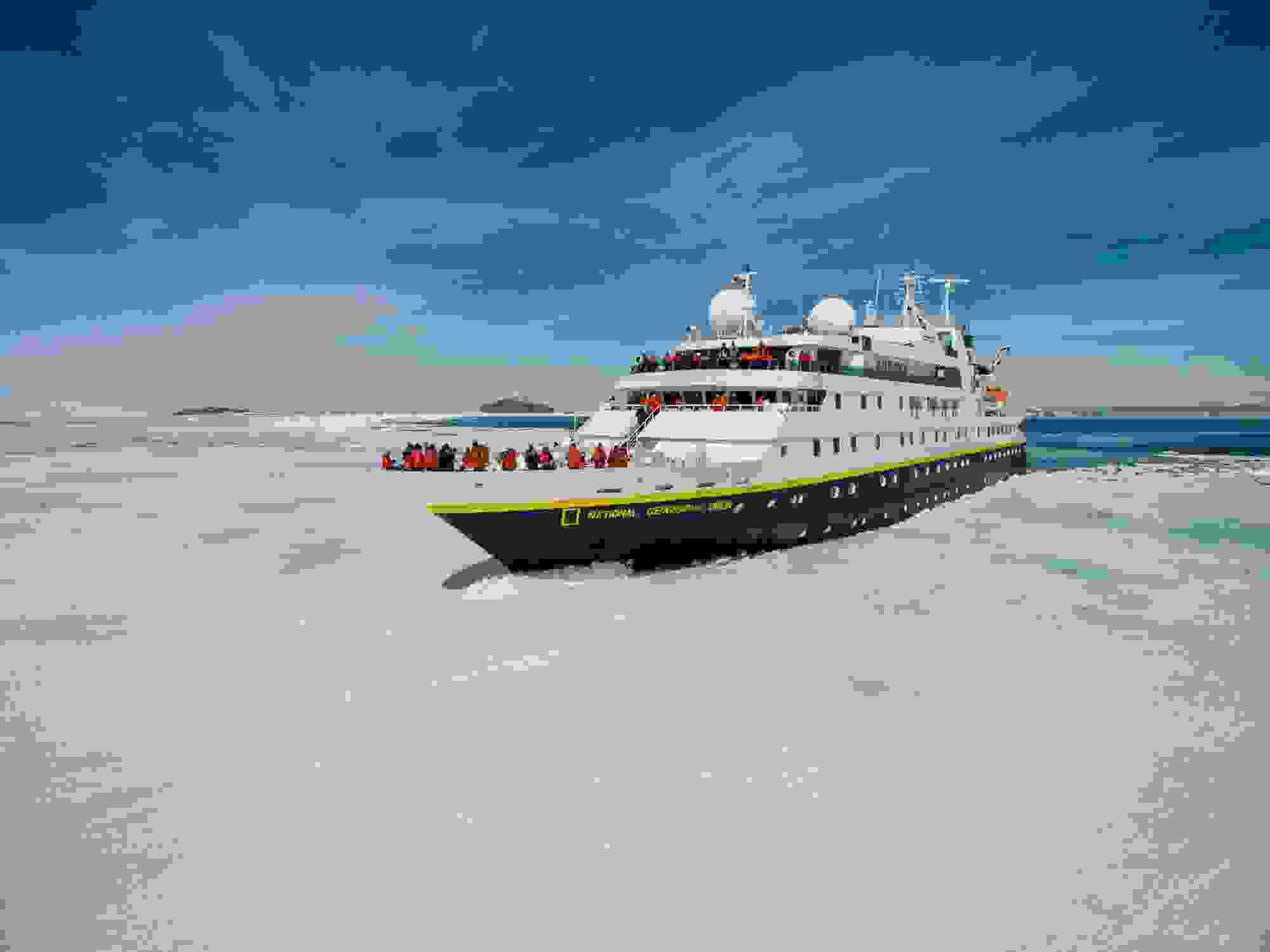 Lindblad Expeditions is known for hardy, expedition-style vessels that can travel deep in polar regions. Photo courtesy of Lindblad Expeditions.