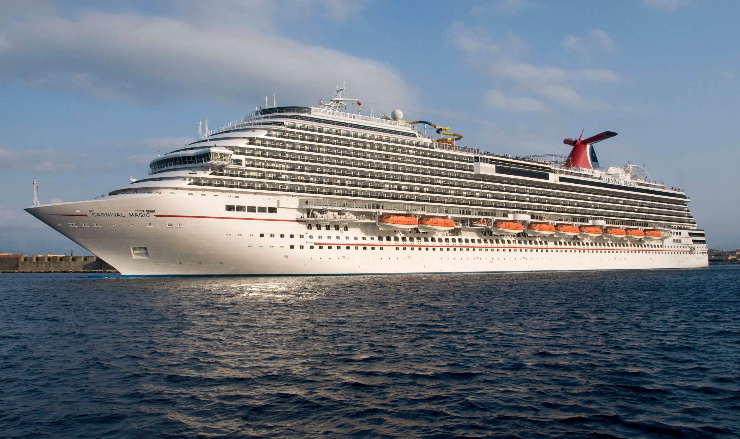 The cruise ship Carnival Magic at sea
