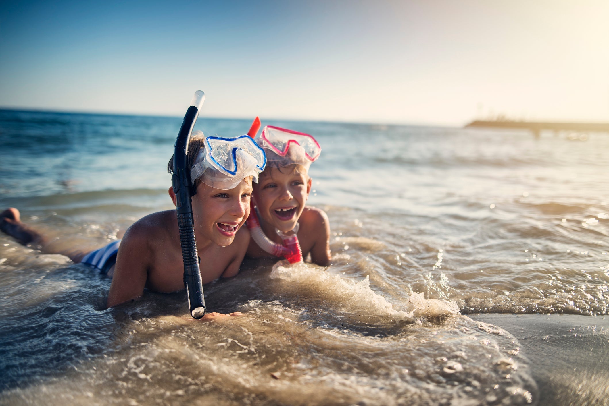 kids snorkeling