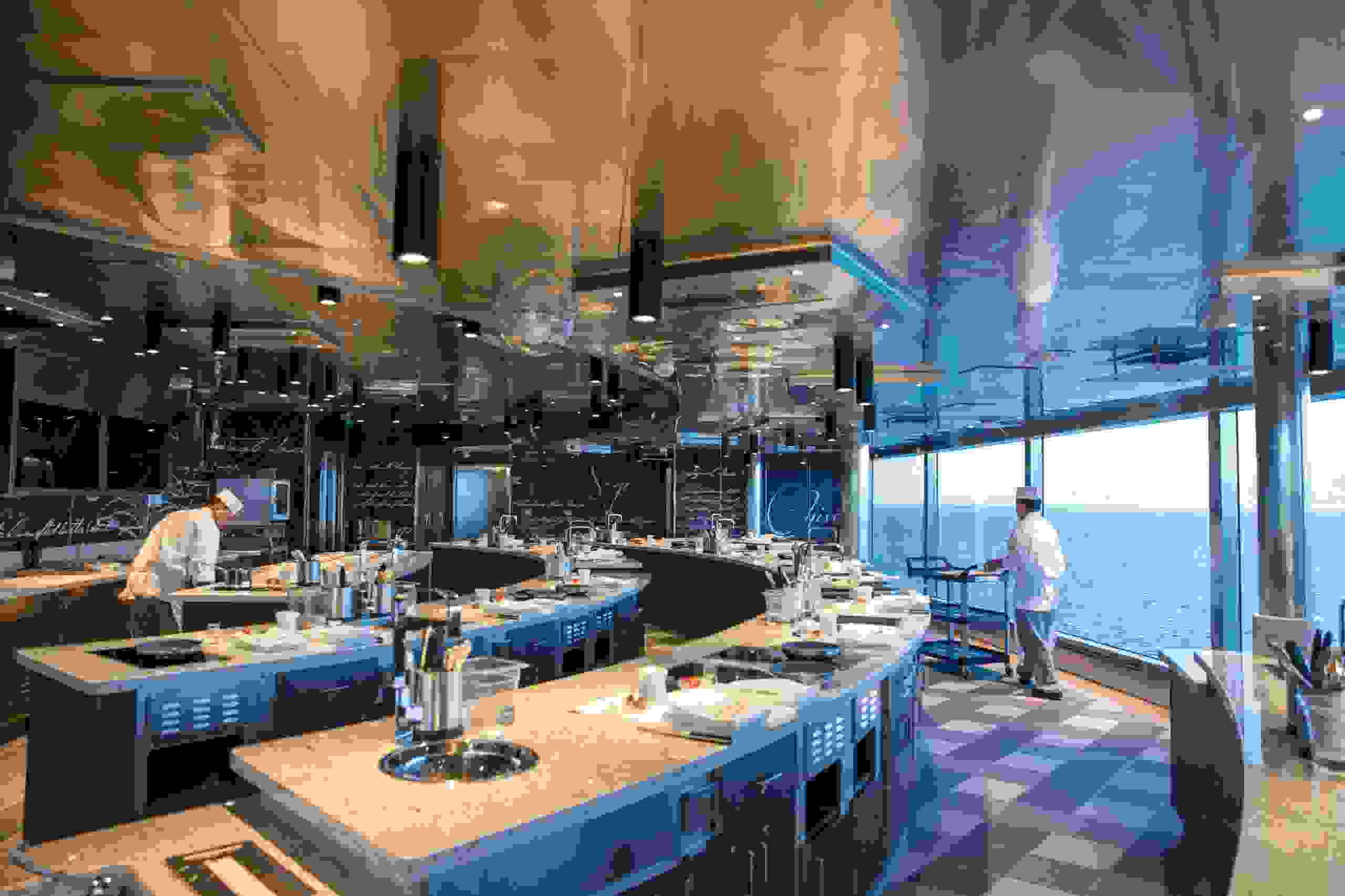 The Culinary Arts Kitchen on Seven Seas Splendor. (Photo courtesy of Regent Seven Seas Cruises)