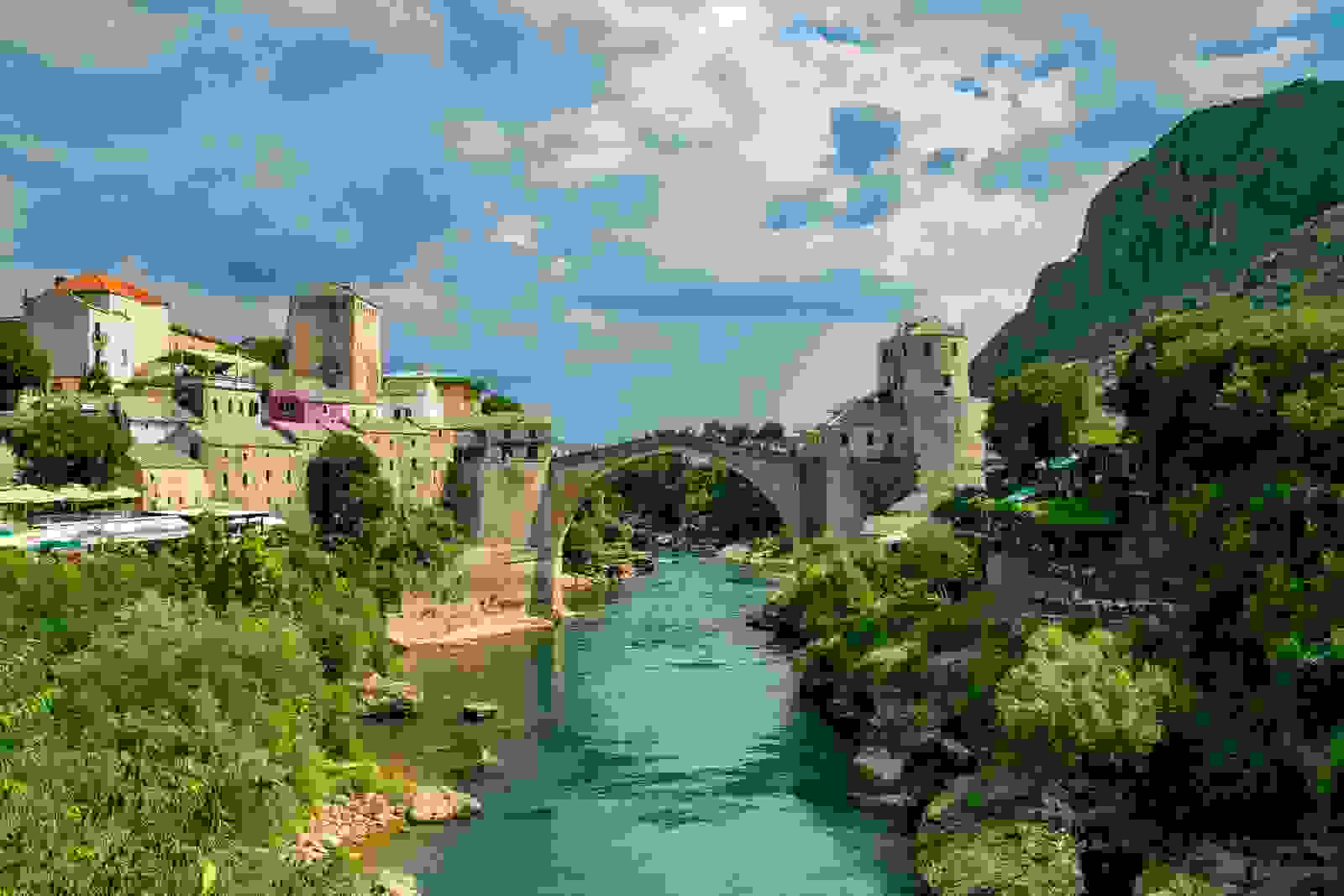 Mostar Bridge (Stari Most) in Mostar, Bosnia and Herzegovina. (Photo by BNBB Studio/Getty Images)
