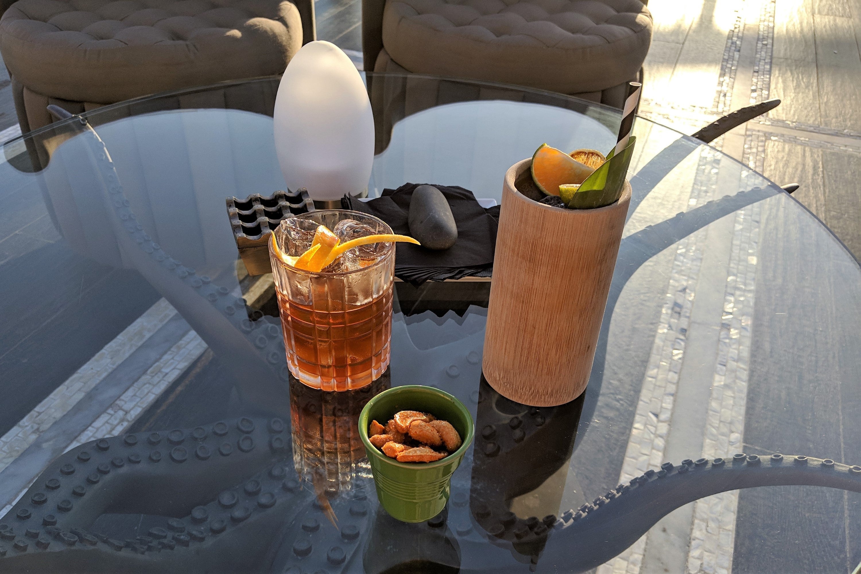 The Nobleman, the drink on the left, is very strong and complex.