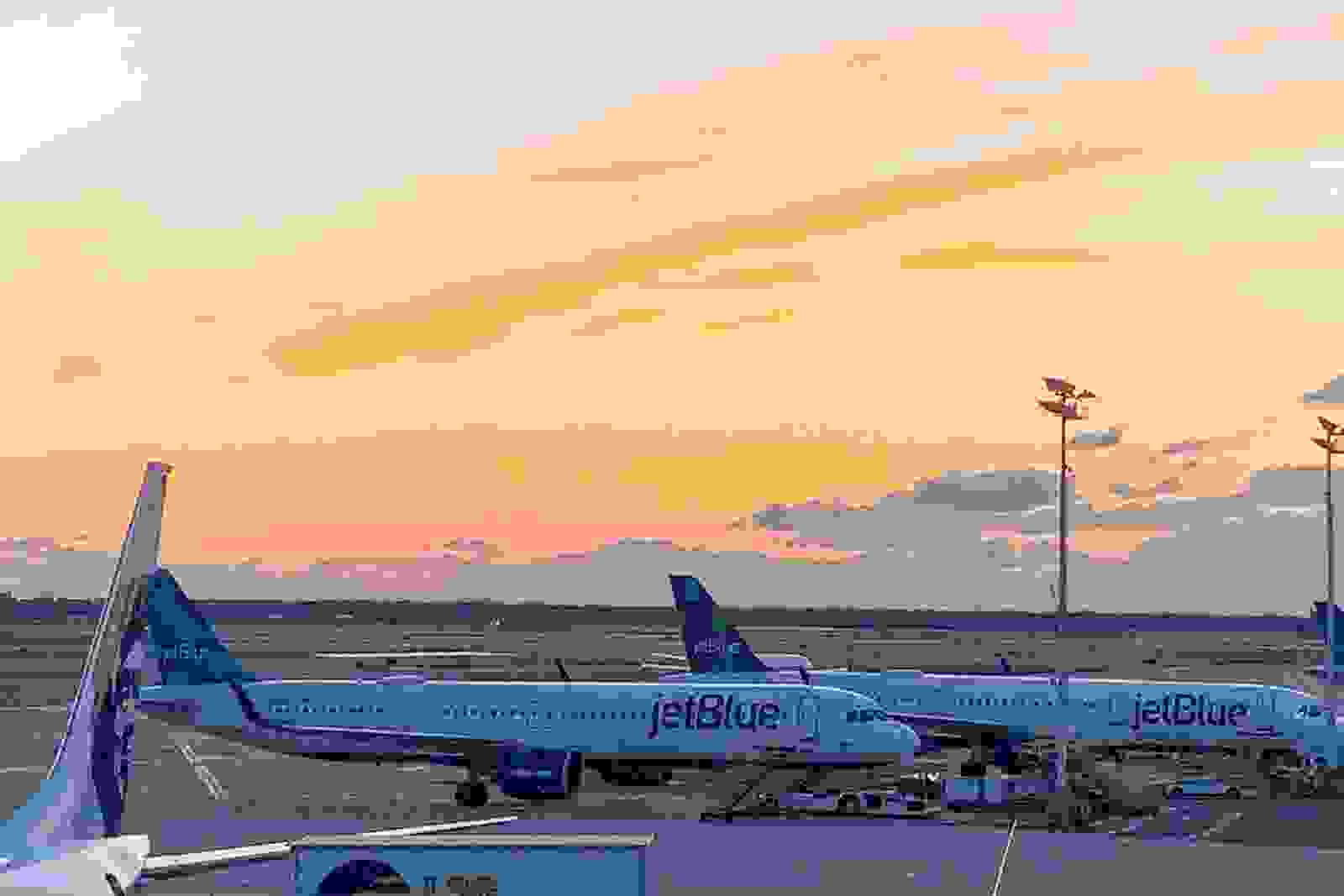 JetBlue planes at JFK in 2020. (Photo by Clint Henderson/The Points Guy)