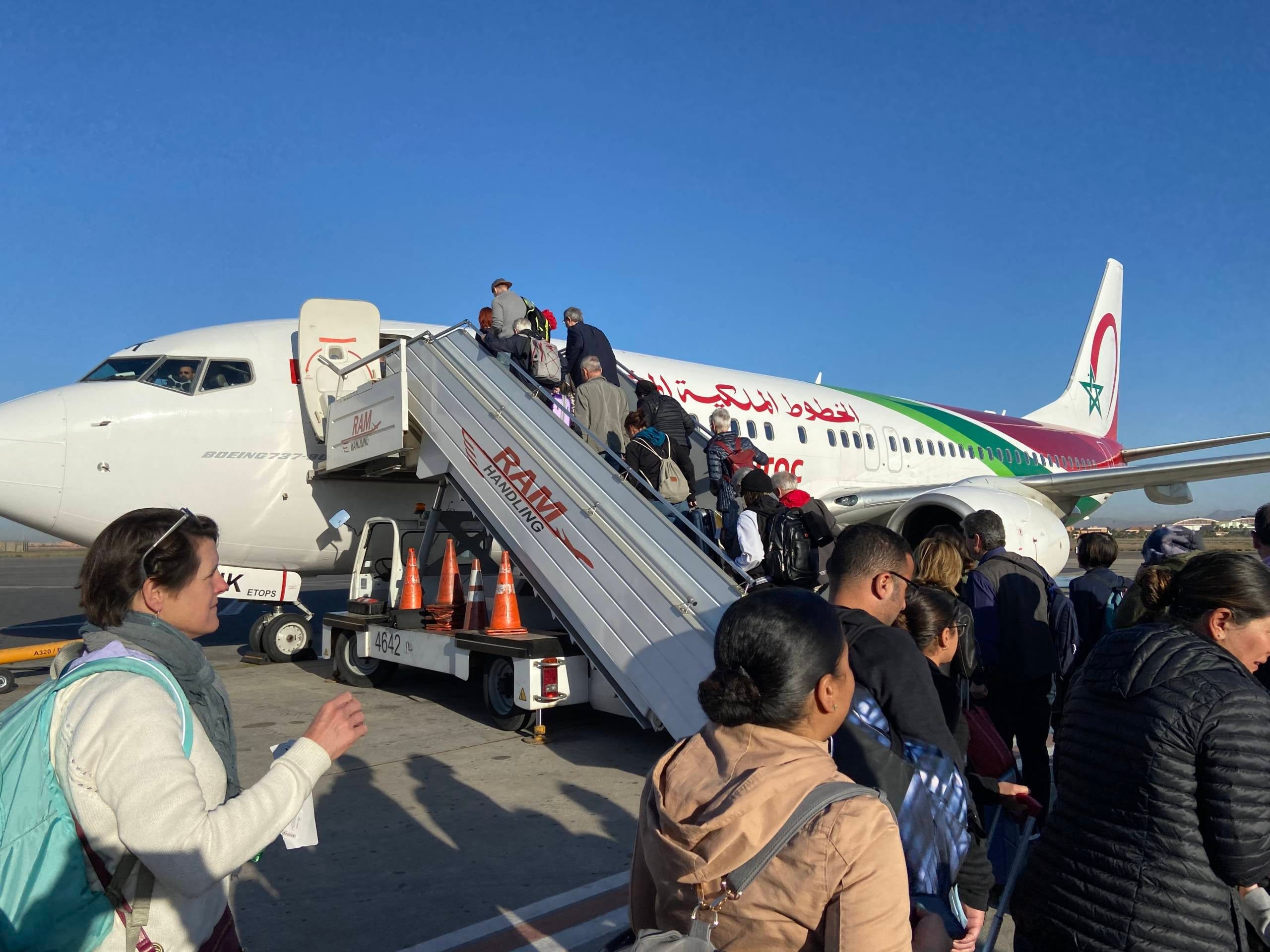 A Royal Air Maroc Boeing 737-800. Boarding the RAK-CMN flight. (Photo by Benét J. Wilson/The Points Guy)