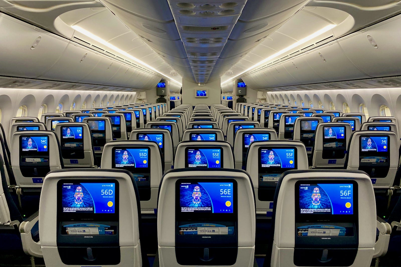 United Dreamliner Economy Cabin