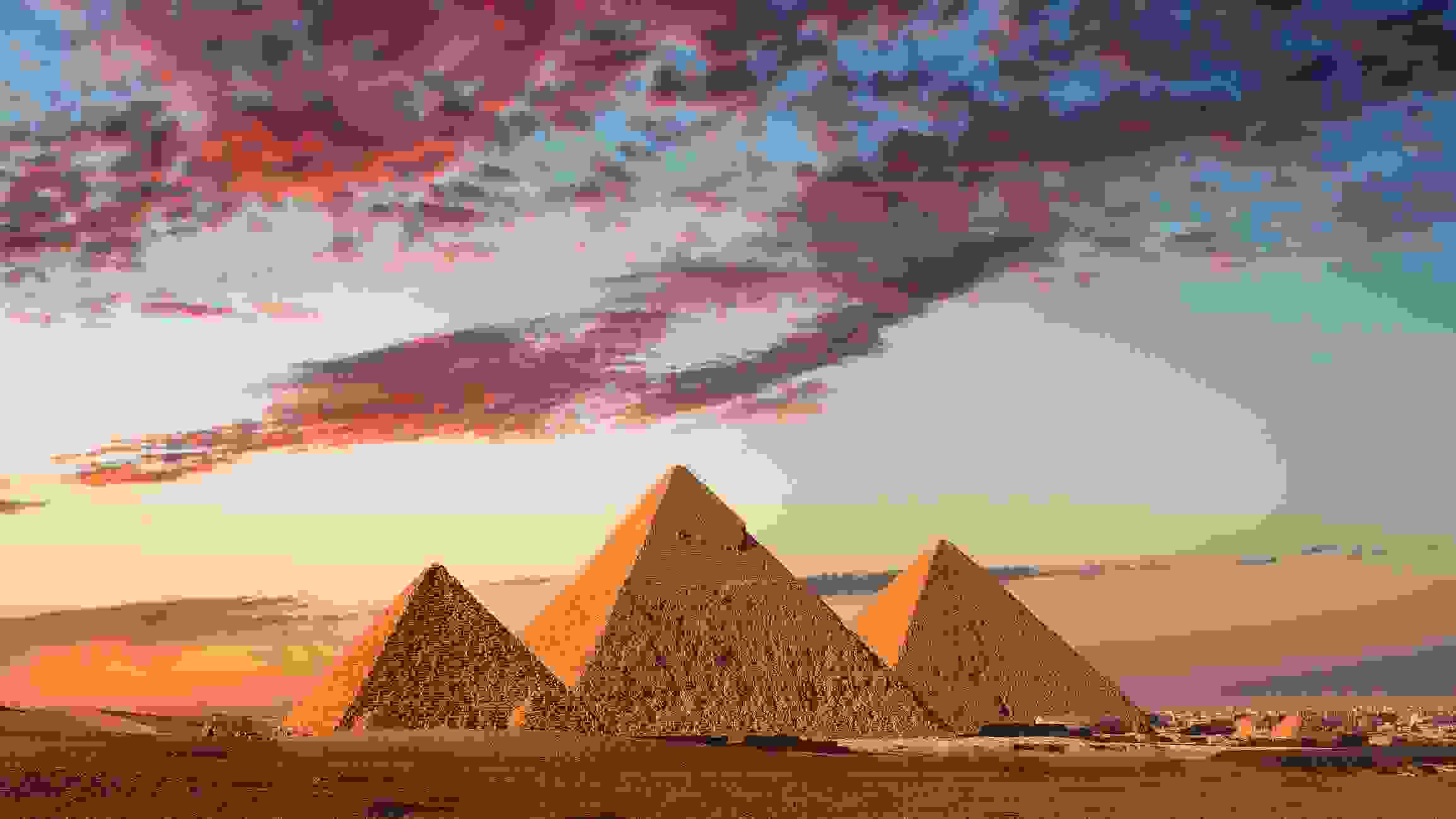 The Great Pyramids at Giza. (Photo via Getty Images)