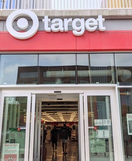 An image of the front of a Target store.