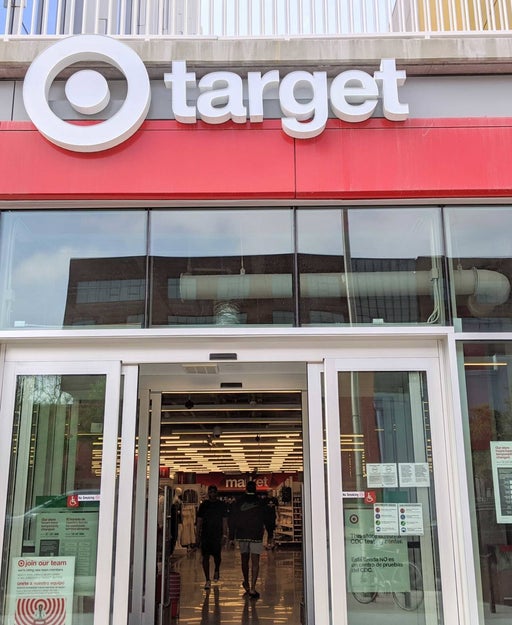 An image of the front of a Target store.