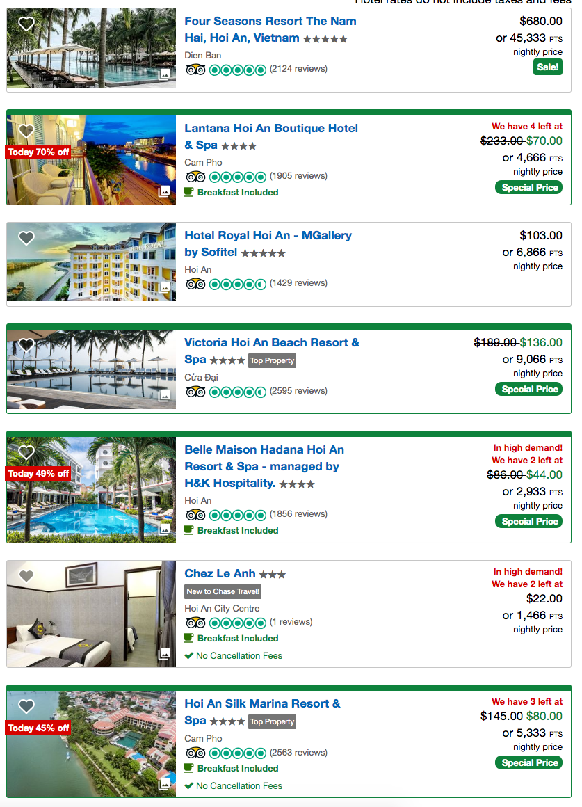 Chase Ultimate Rewards travel portal