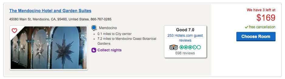 Mendocino Hotel and Gardens