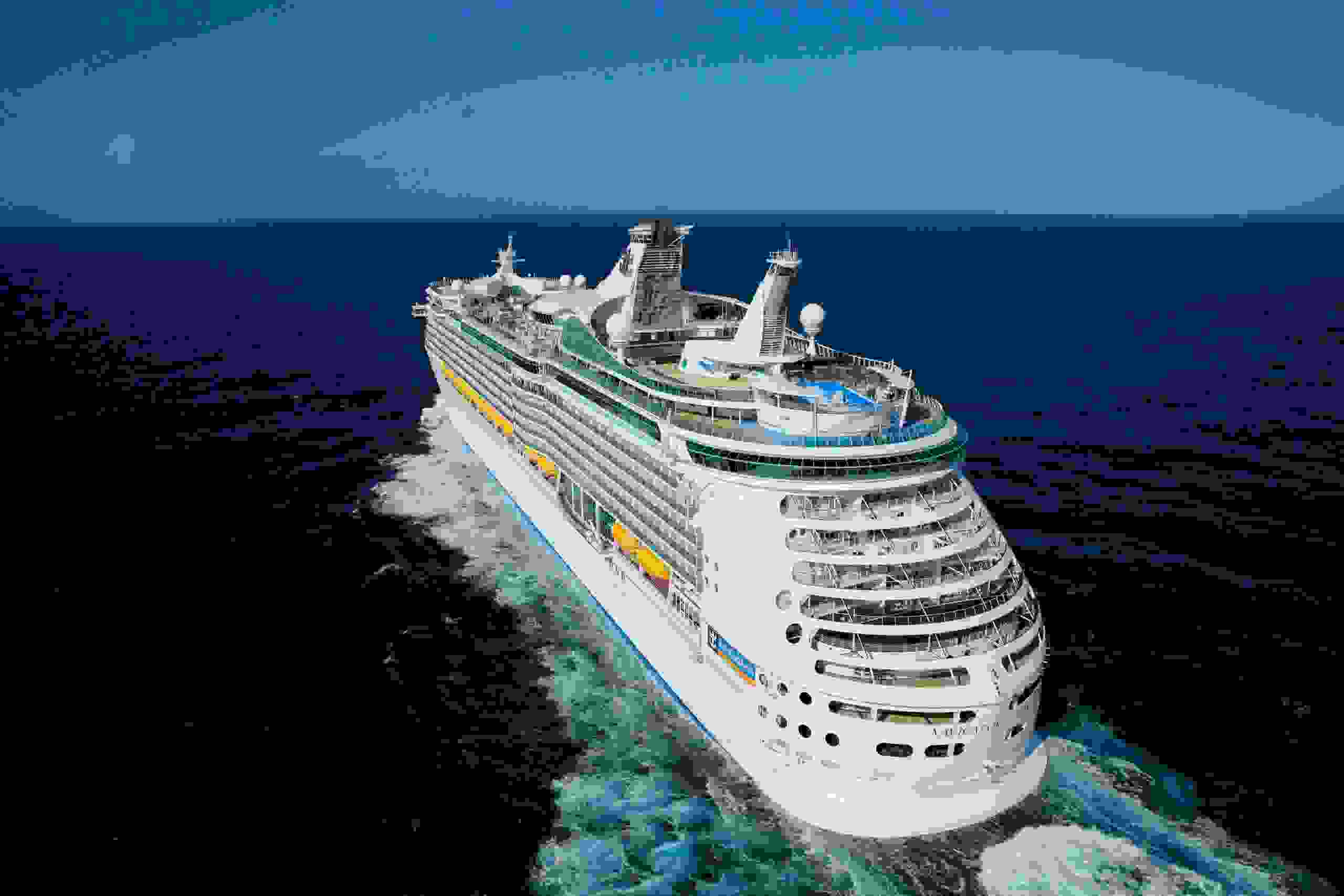 A Royal Caribbean vessel at sea. (Photo courtesy of Royal Caribbean).