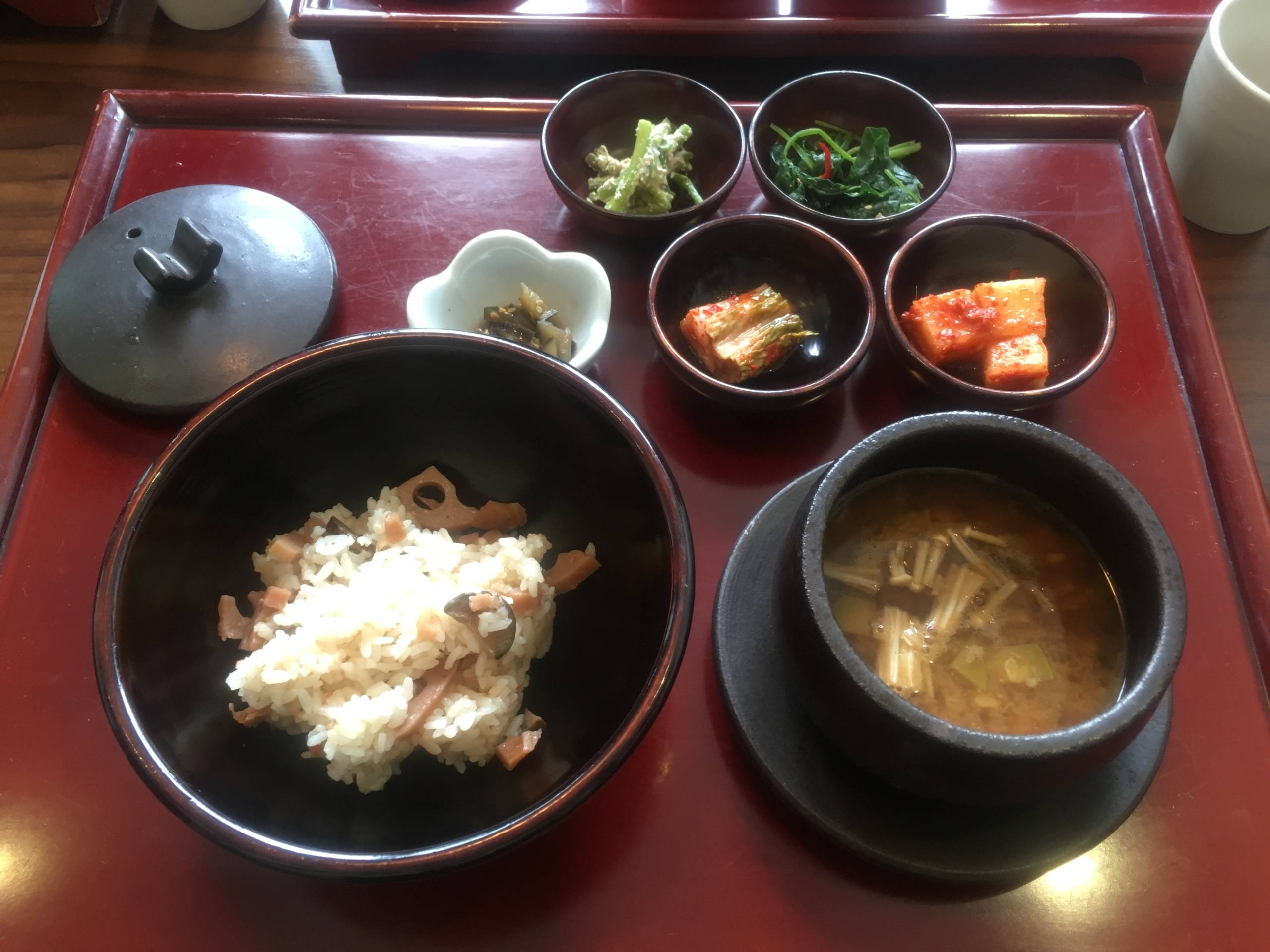 Part of my Korean temple food meal at Sanchon in Seoul, South Korea. (Photo by Benét J. Wilson/The Points Guy)