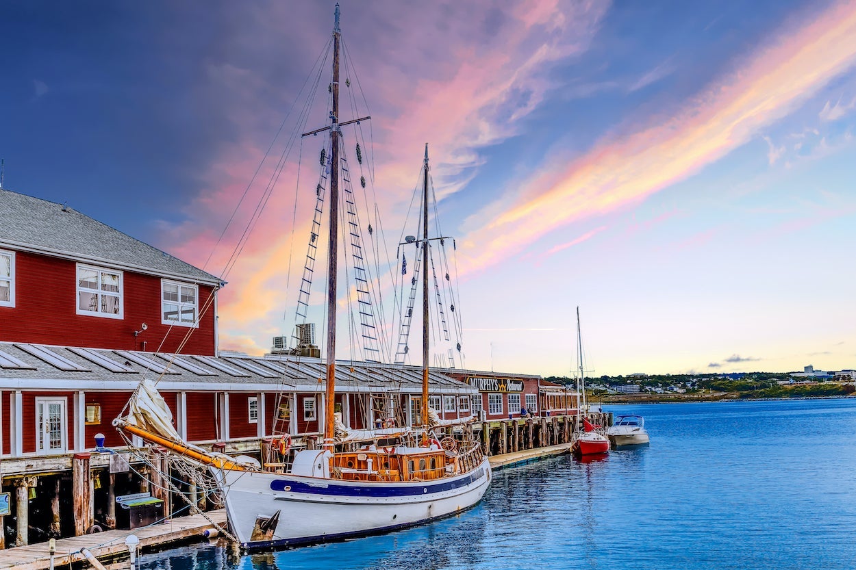 Dock in Halifax with boats