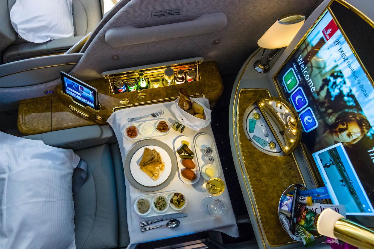 Emirates First Class from above