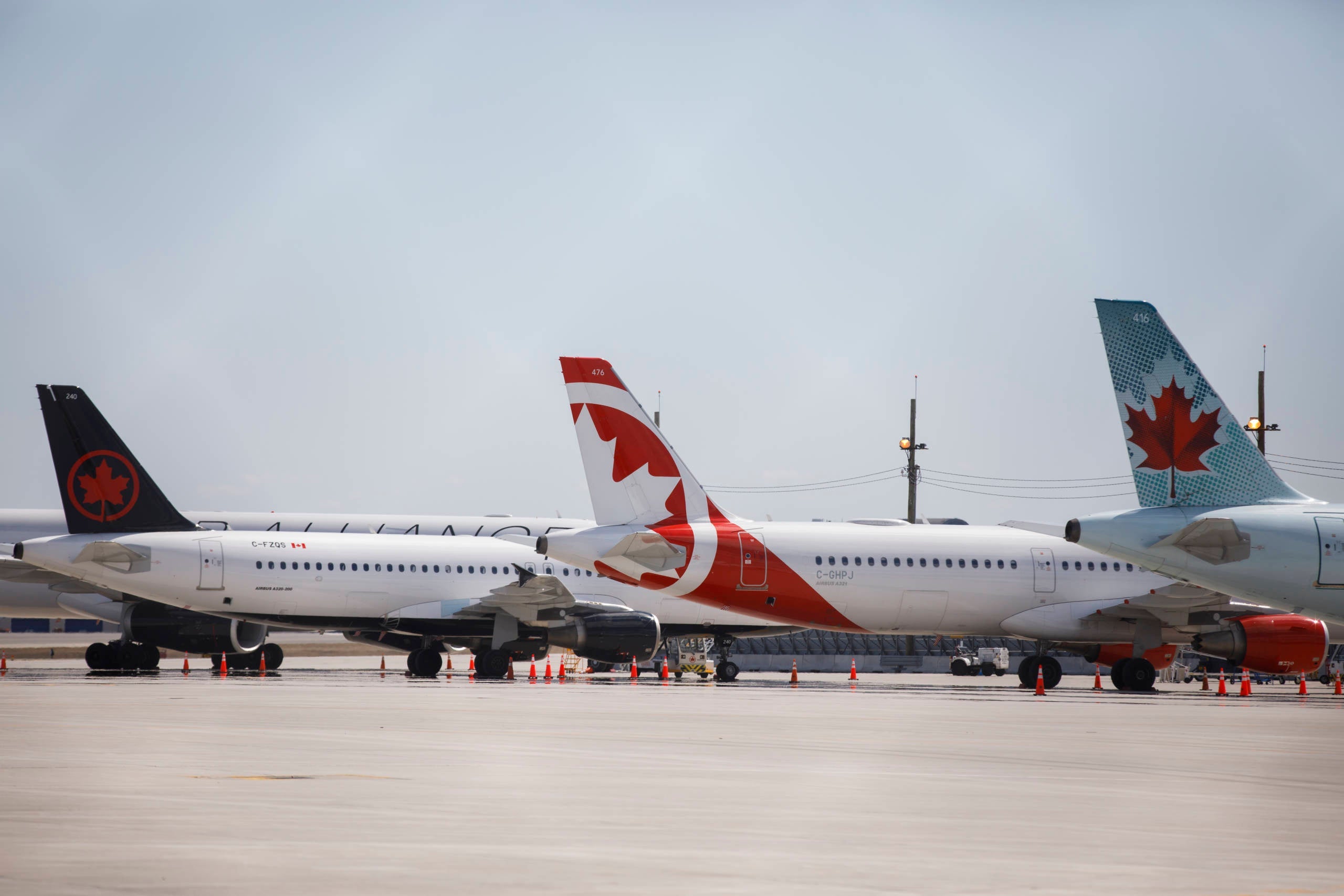 Air Canada planes at Toronto's airport