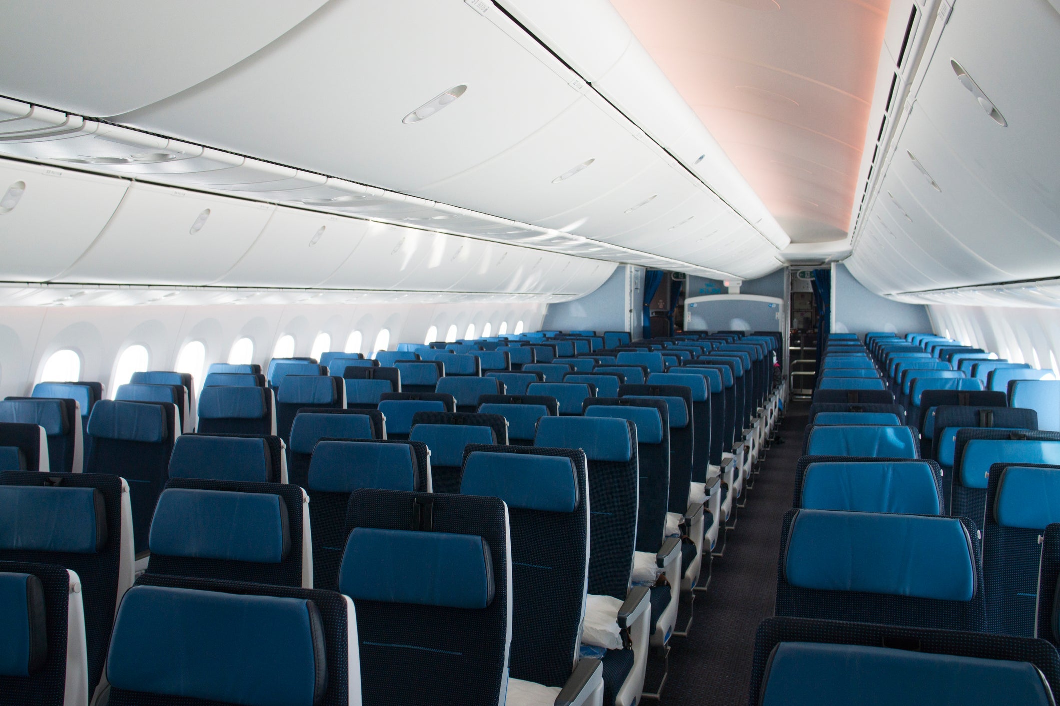 empty airplane interior