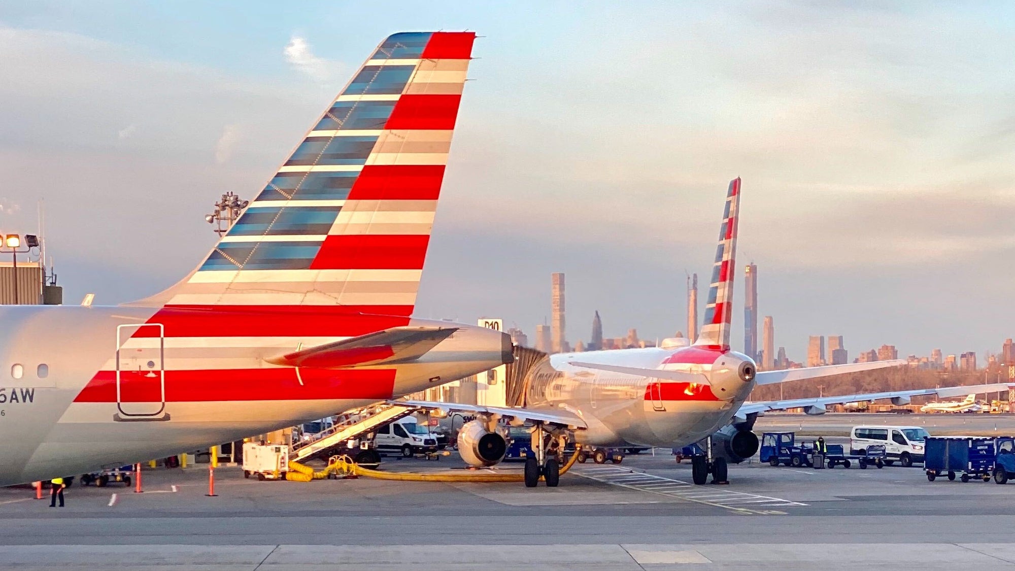 American Airlines planes at LGA Zach Griff