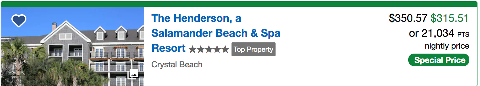 The Henderson - Destin, Florida on Chase Ultimate Rewards points