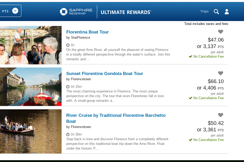 screenshot via Chase Ultimate Rewards portal