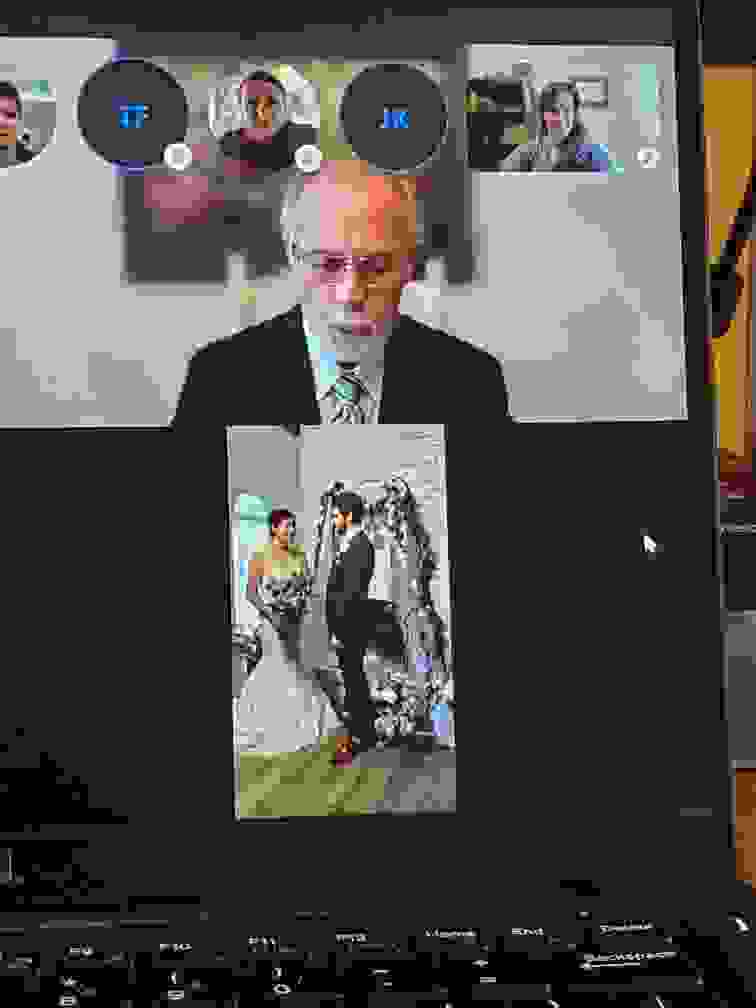 Joyce King live-streamed her coronavirus-quarantine wedding. Image courtesy of Joyce King.