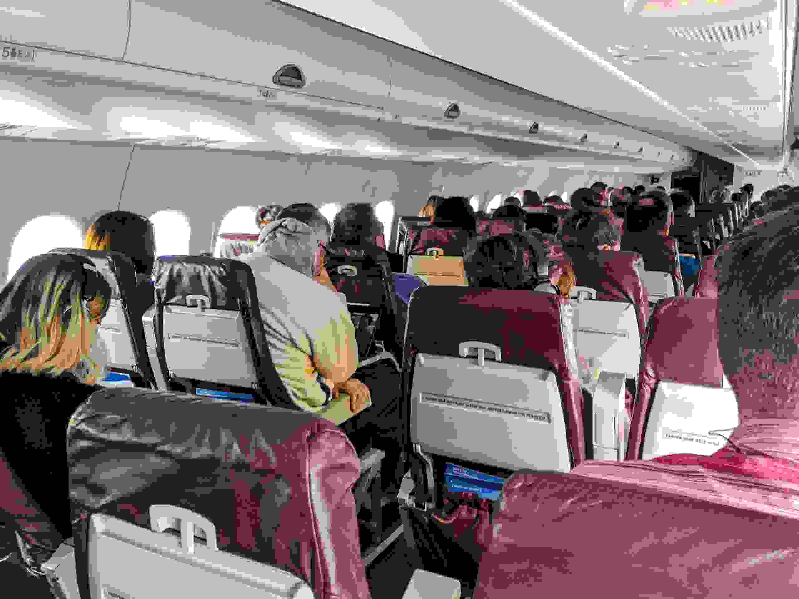 My fellow travelers were reasonably plentiful by current travel standards.