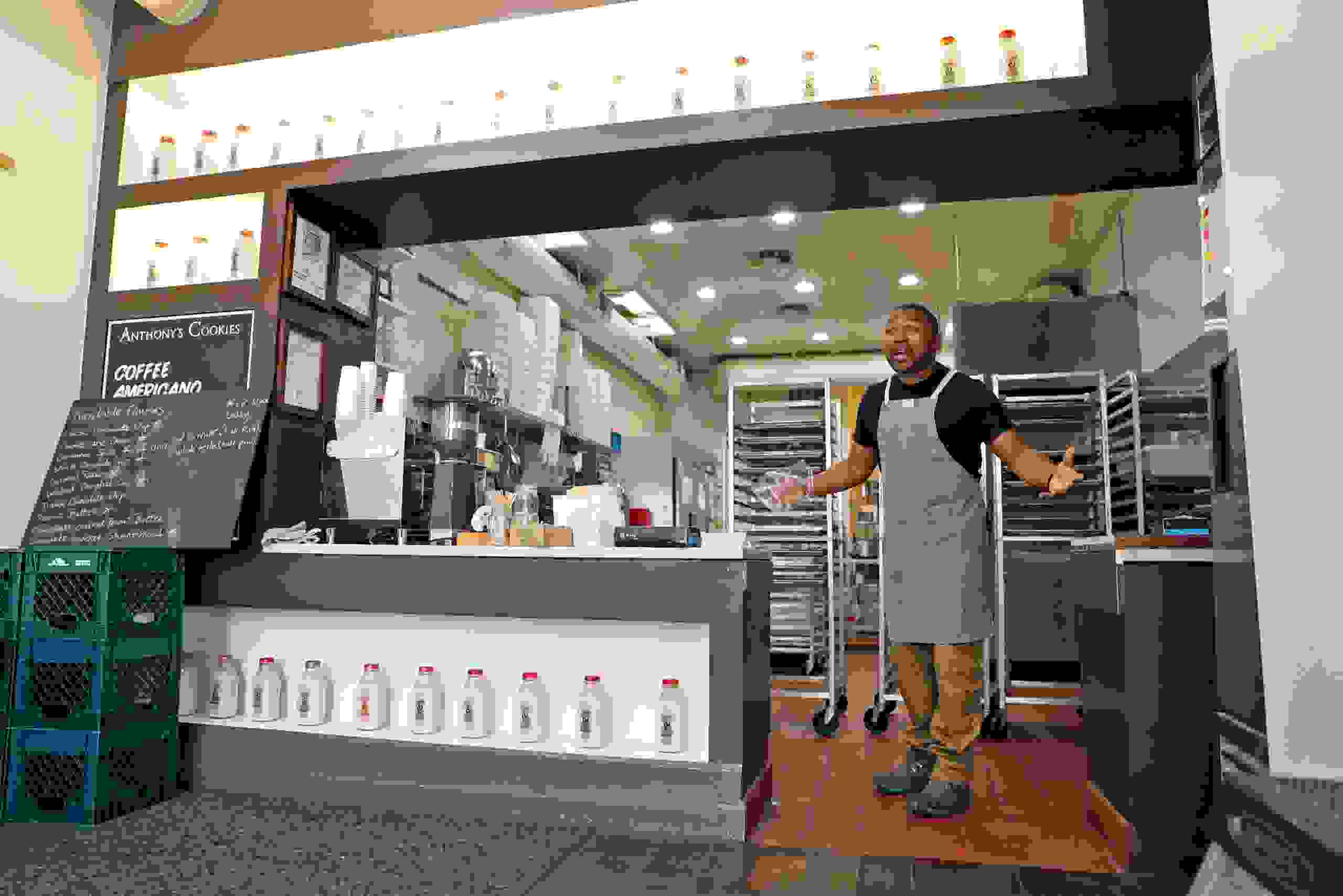 Anthony Lucas owns Anthony's Cookies in San Francisco. (Scott Strazzante/The San Francisco Chronicle via Getty Images)