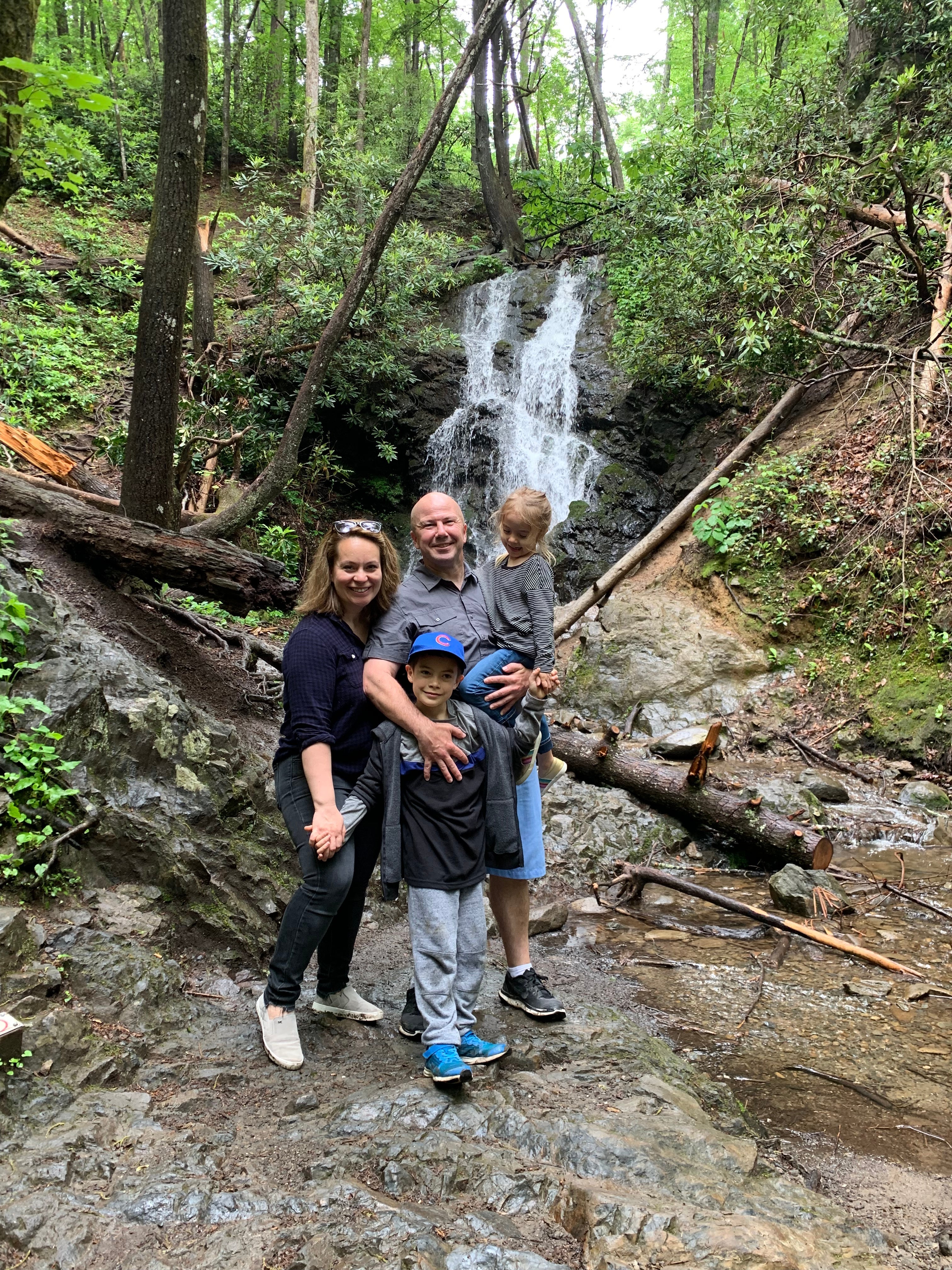 Great Smoky Mountains Cataract Falls Gatlinburg Tennessee Lee and family