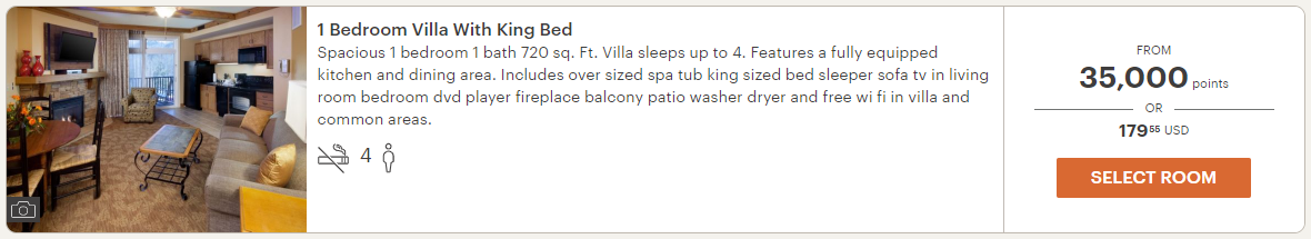 Holiday Inn Club Vacations Smoky Mountain Resort cash vs points