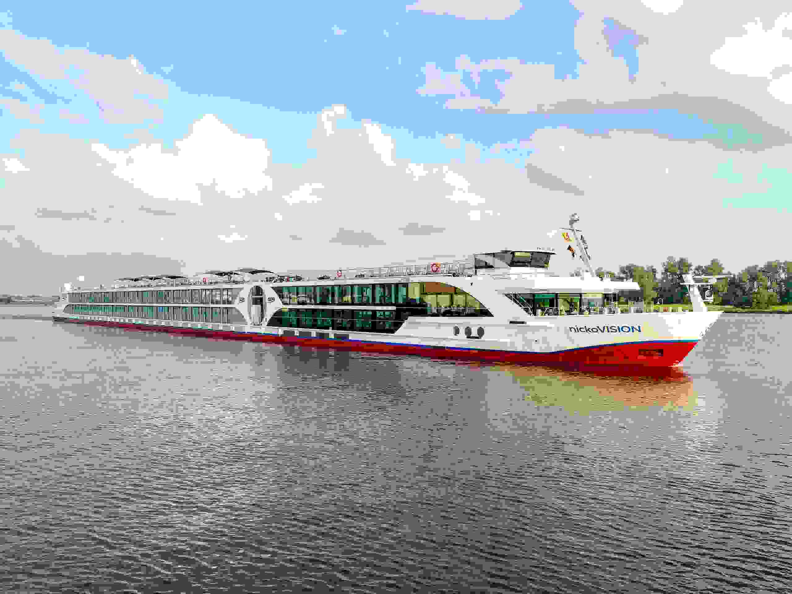 The NickoVISION sails on the Rhine River in Germany. (Photo courtesy of Nicko Cruises)