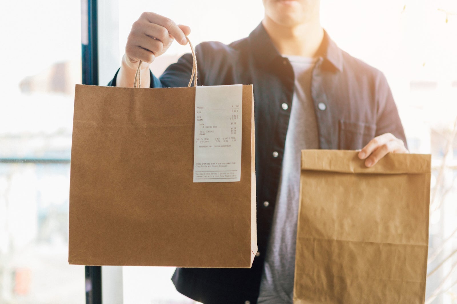 Man delivering food
