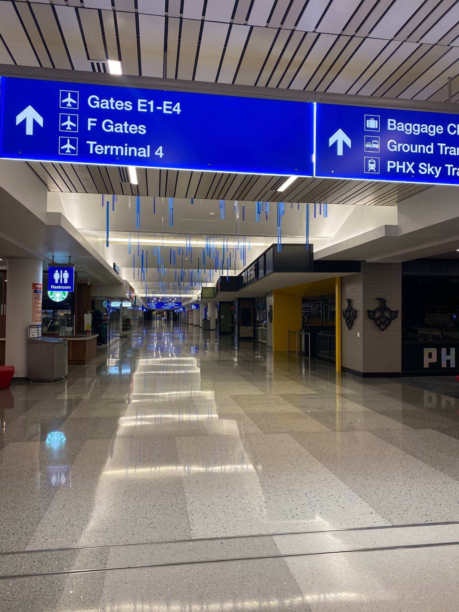 Newly constructed North Concourse in Phoenix Terminal 3.