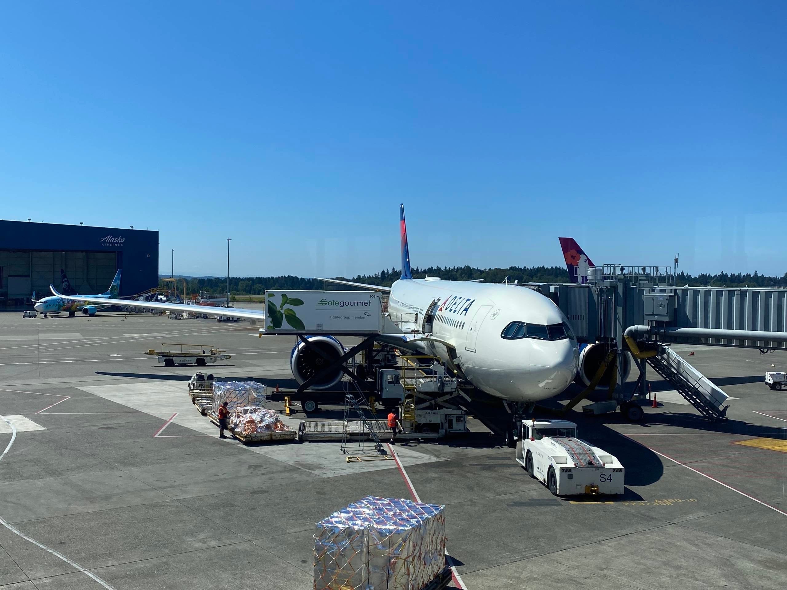 Delta A330-900neo in Seattle to depart for Incheon.