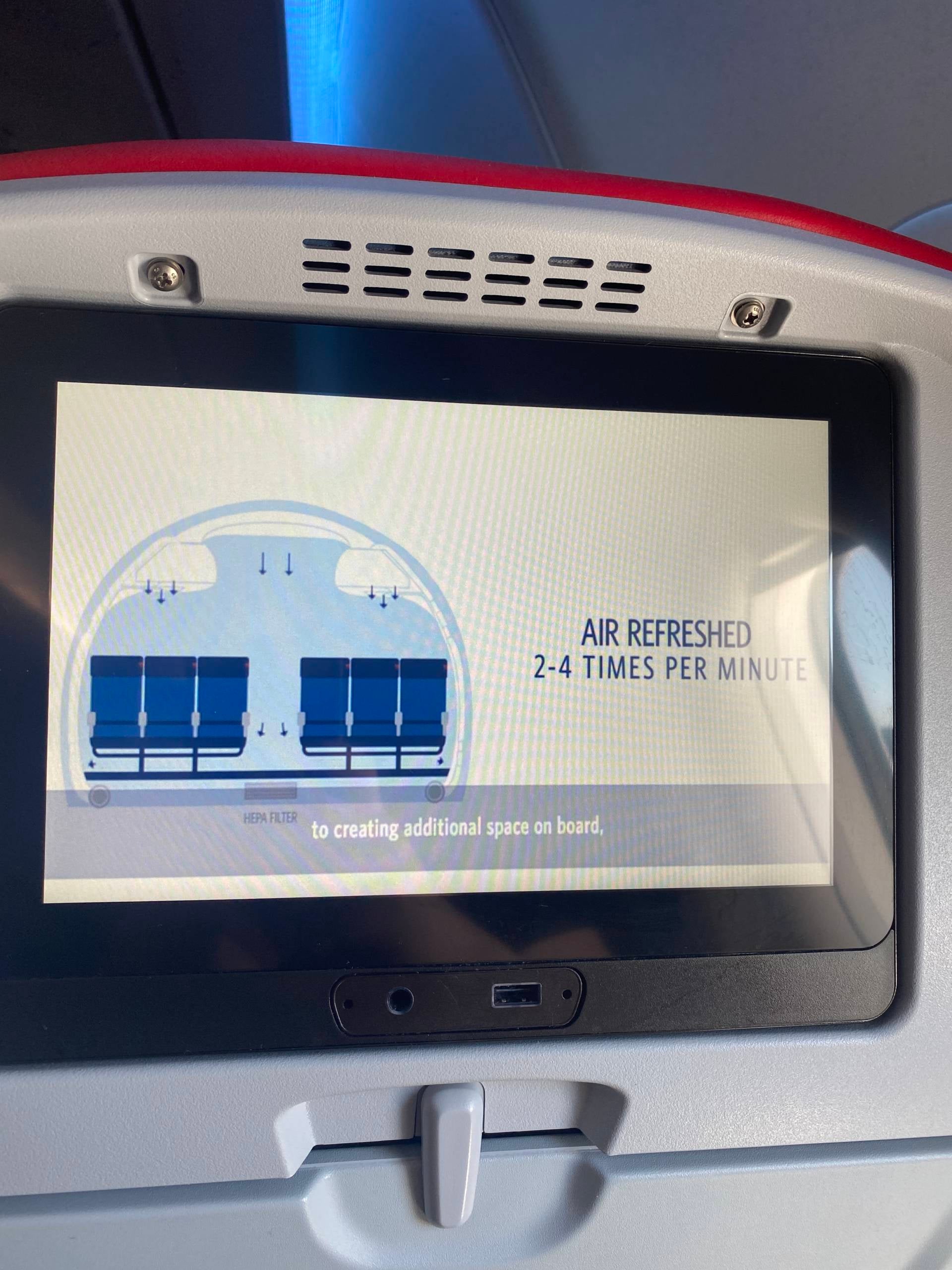 Delta's safety video showing how air filters work during the pandemic