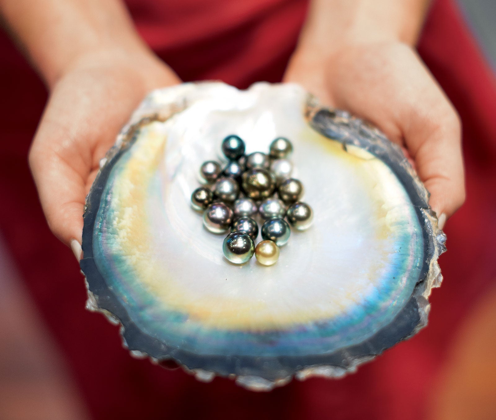 Bora Bora black pearls