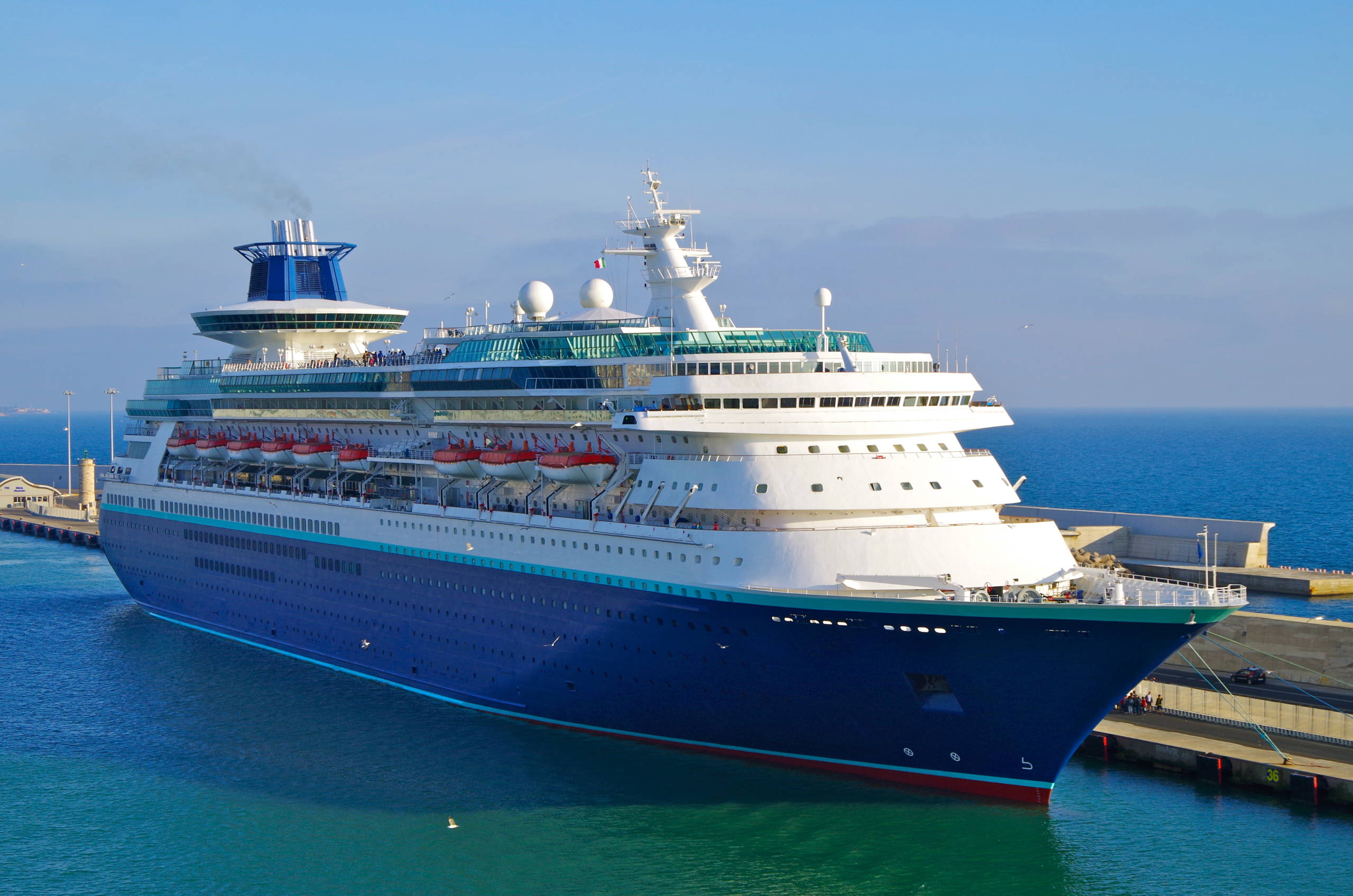 Royal Caribbean's Sovereign of the Seas, as it looked while sailing for Pullmantur Cruises