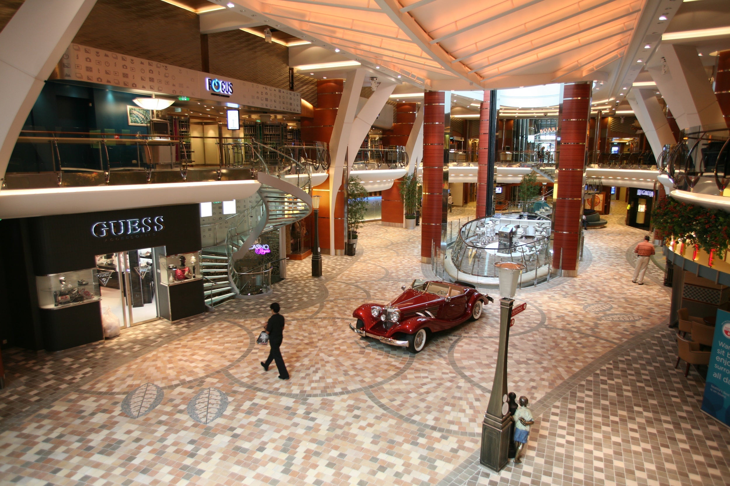 The Royal Promenade on Royal Caribbean’s Allure of the Seas.