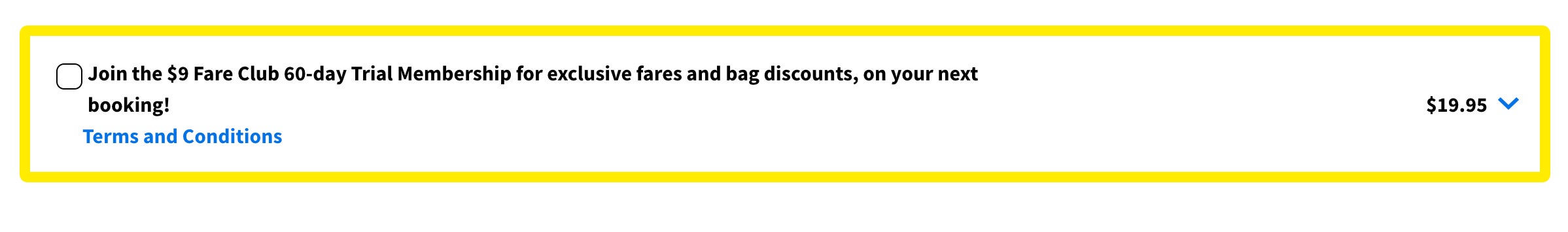 $9 Fare Club Trial