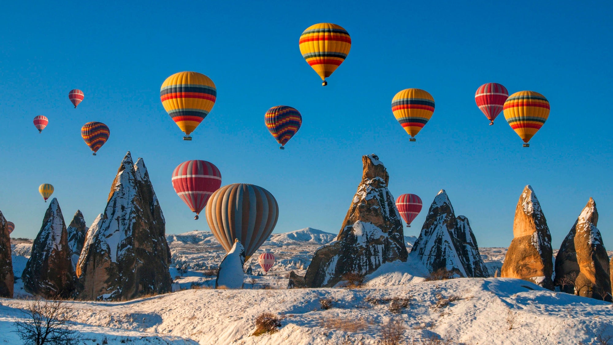 Hot Air Ballooning in Cappadocia,Nevsehir,Central Anatolia of Turkey