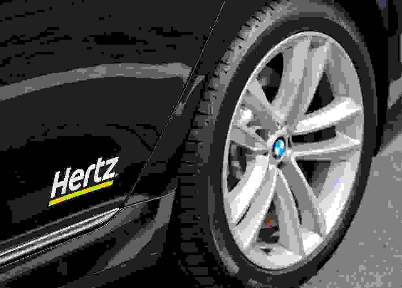 Hertz sticker on BMW fender