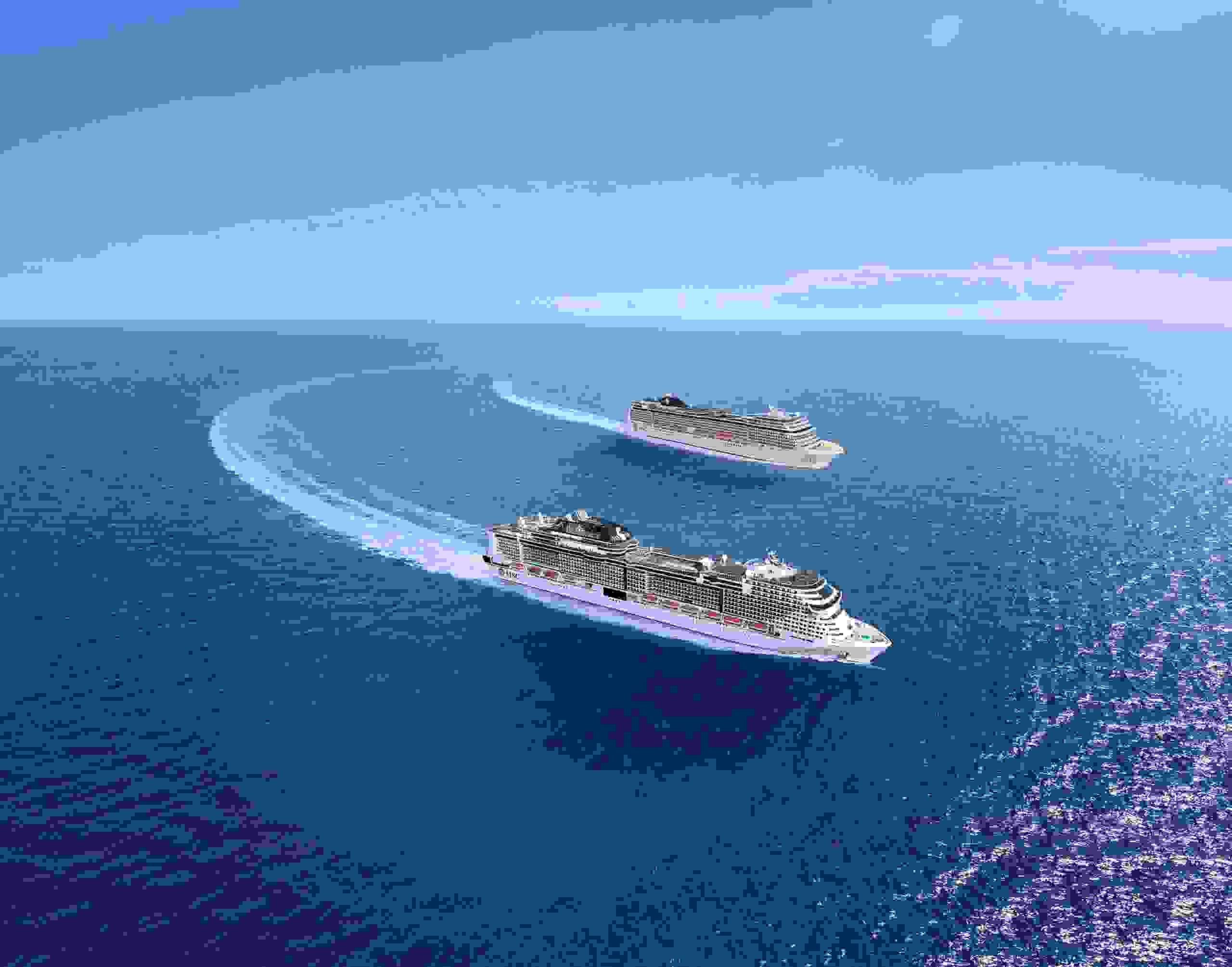 MSC Bellissima and MSC Grandiosa. (Photo courtesy of MSC Cruises)
