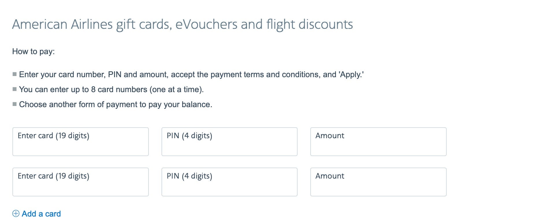 Redeem Citi AA flight discount