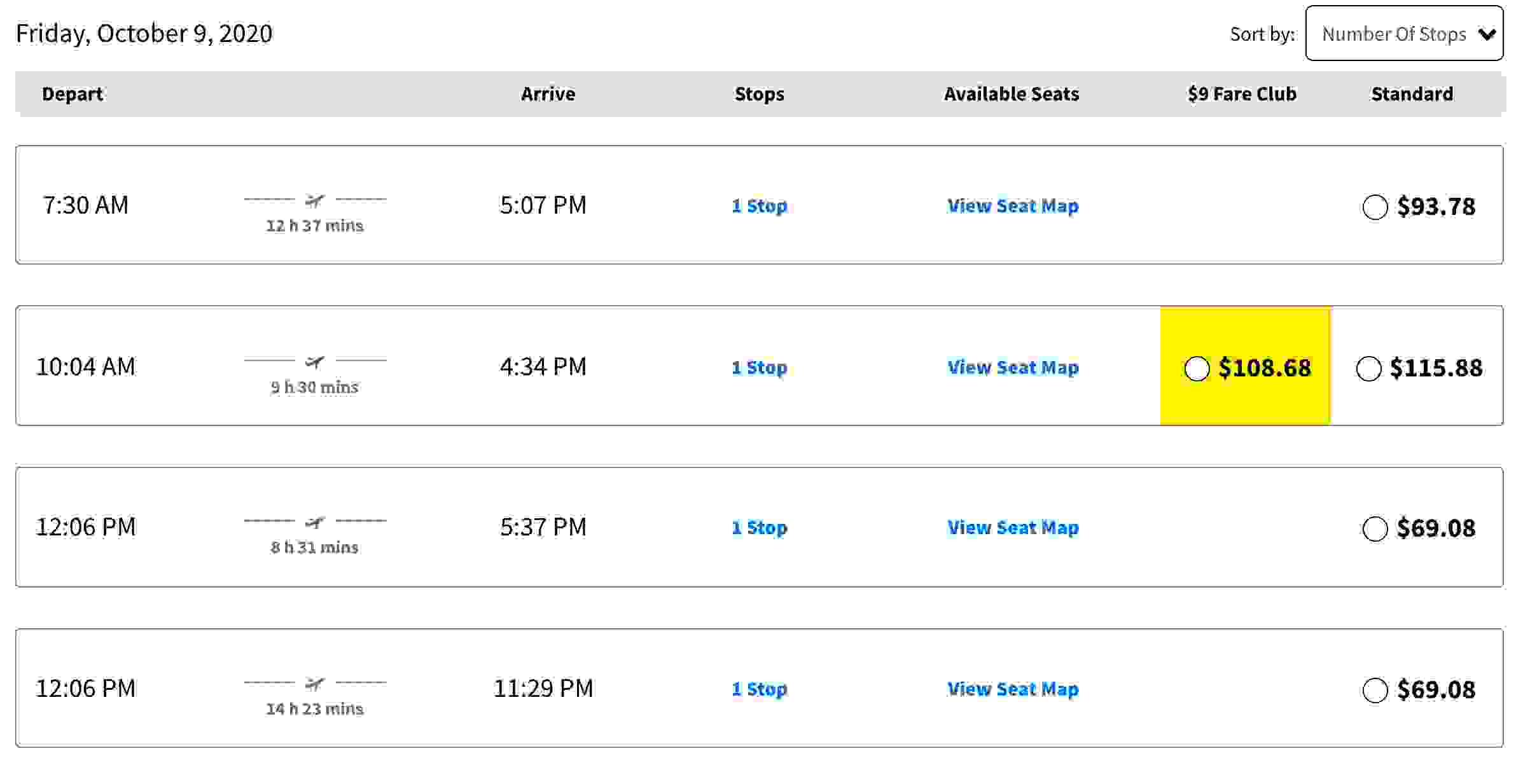 Spirit EWR-LAX fare