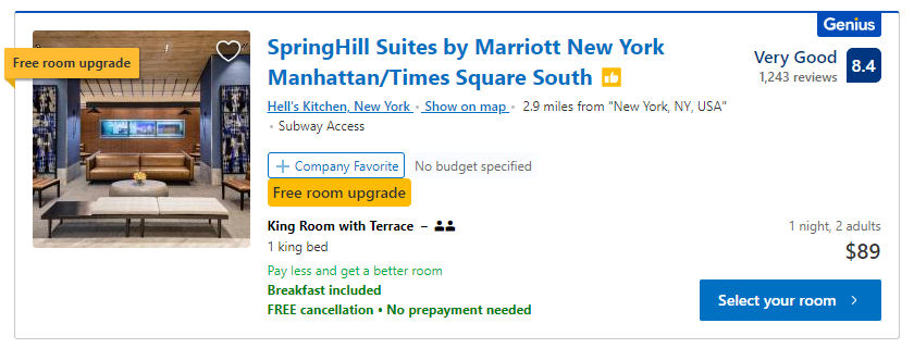 (Image courtesy of Booking.com)