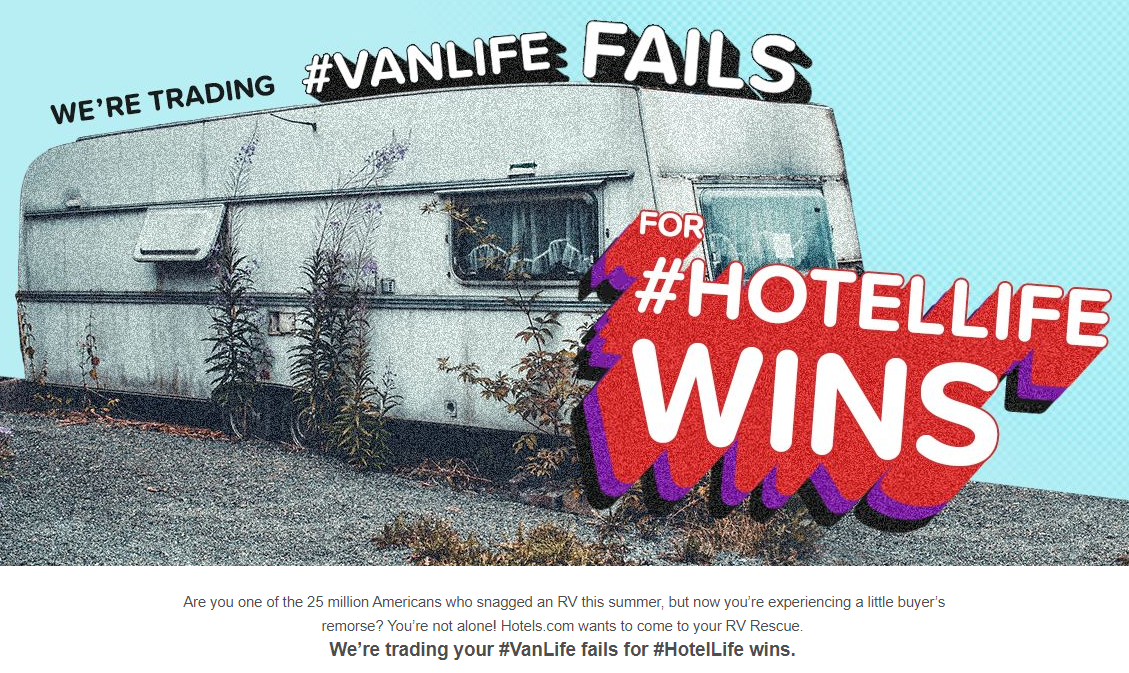 Hotels.com RV Rescue promotion