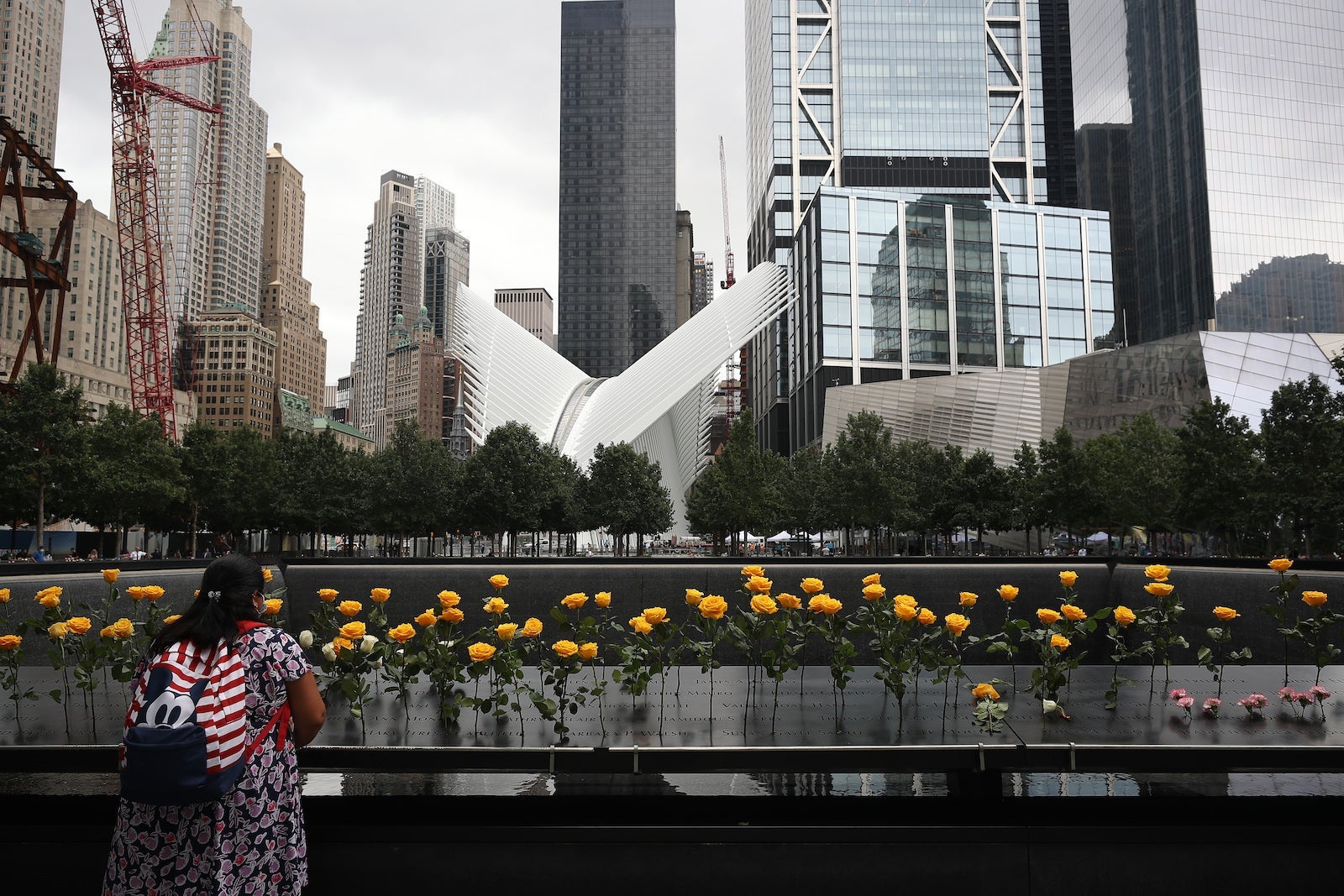 Family members of 9/11 victims tribute their loved ones on the 19th anniversary of September 11 attacks in New York City on September 11, 2020.