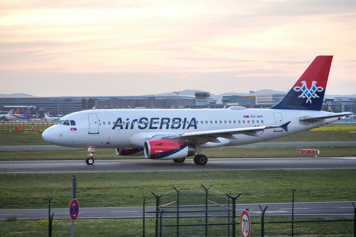 Air Serbia Plane on Runway