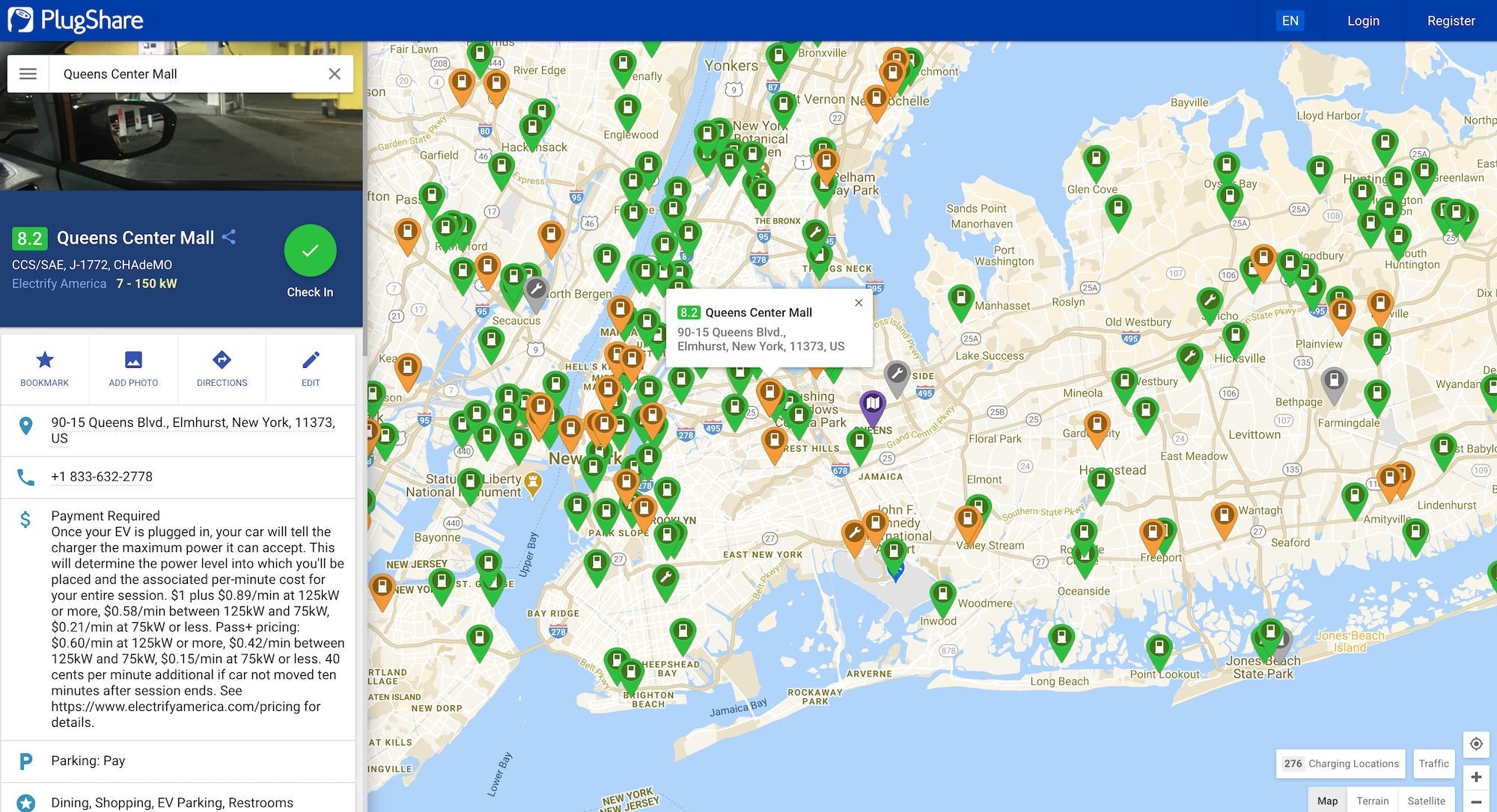 Finding Electric Car Chargers with PlugShare