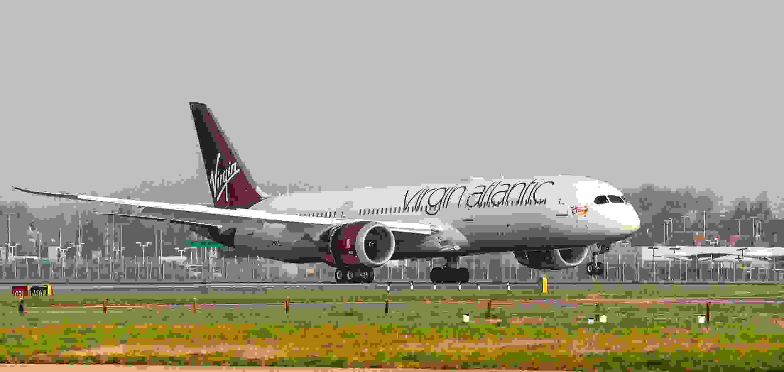 Virgin Atlantic flight VS355 arrives at London Heathrow, carrying the first UK nationals from India's capital city, Mumbai, back to the UK. The Foreign Office has chartered 12 more flights to bring more than 3,000 stranded UK nationals back from India. (Photo by Steve Parsons/PA Images via Getty Images)