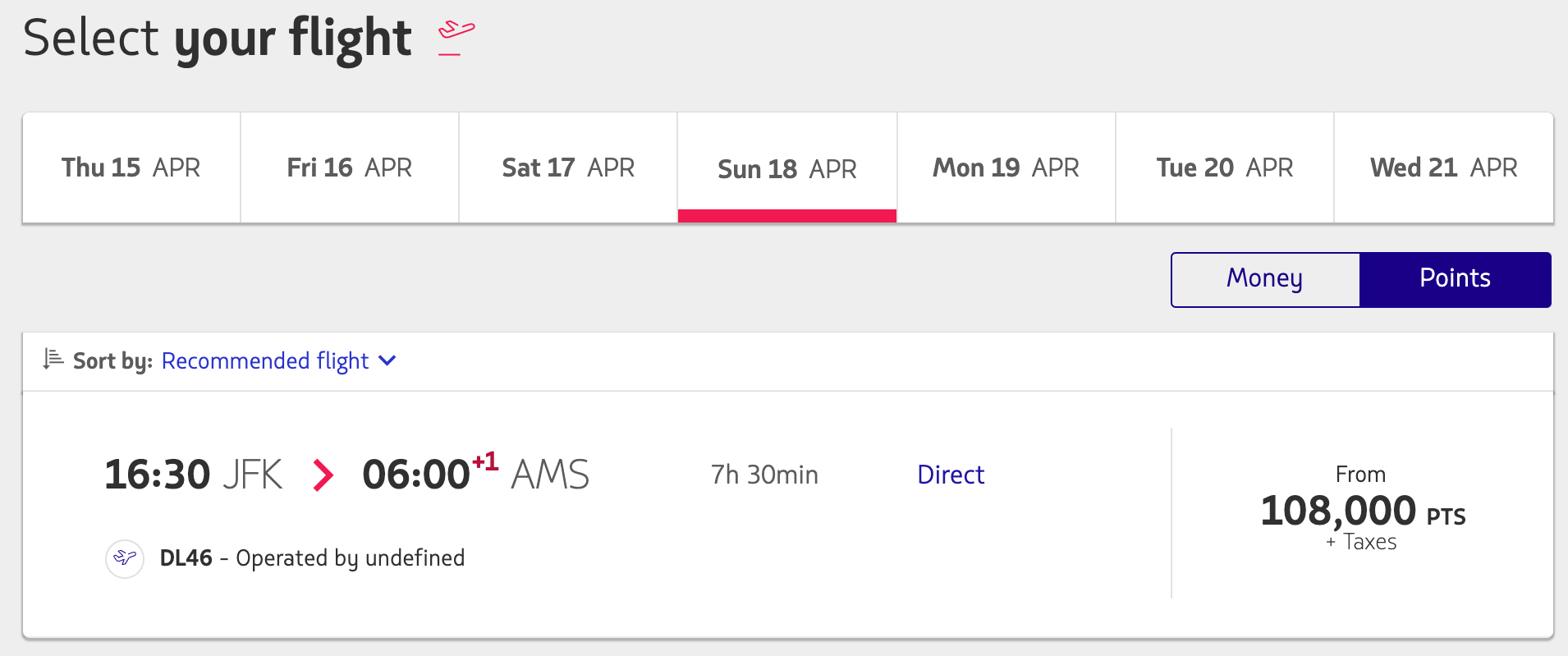 JFK AMS LATAM Pricing