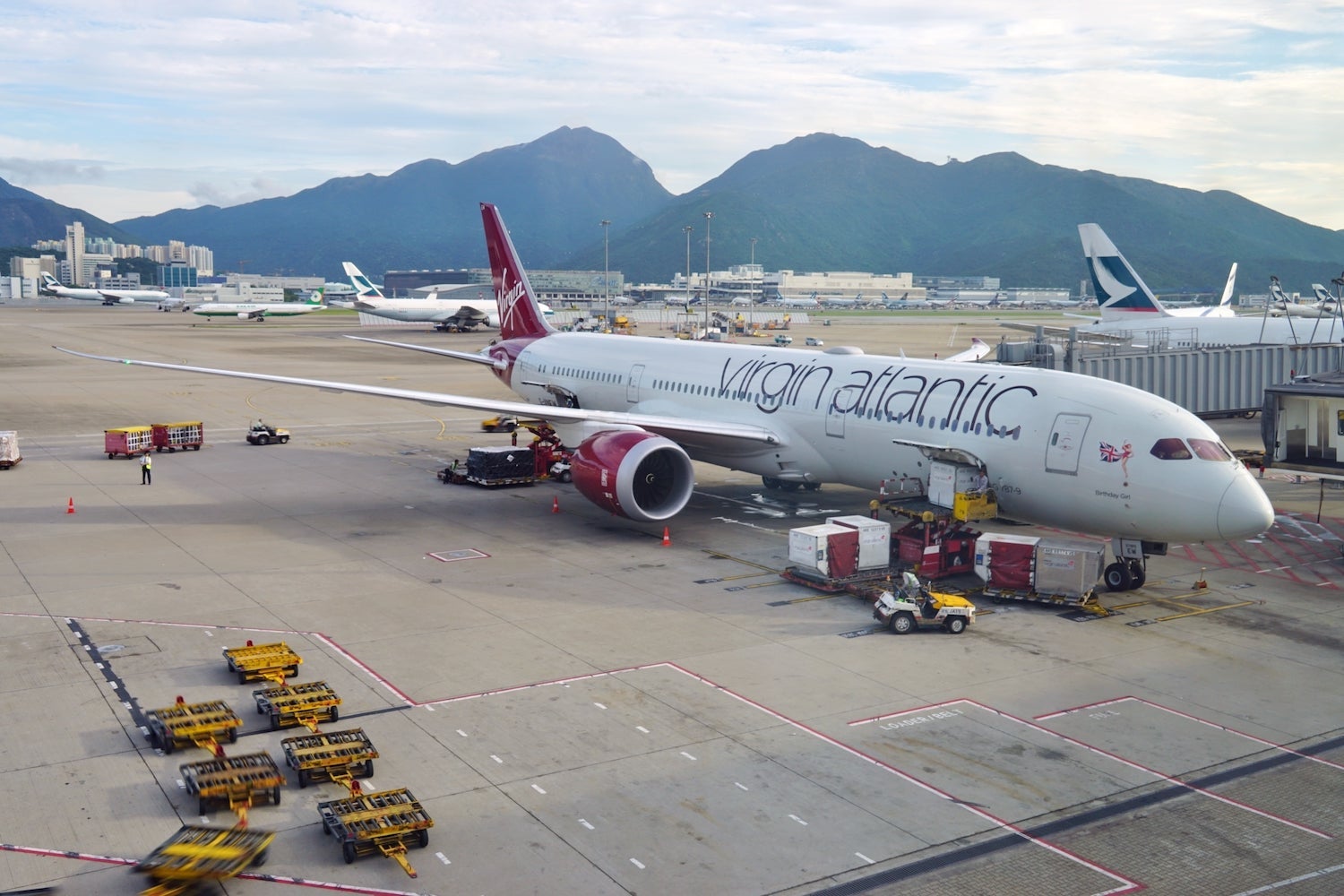 Virgin Atlantic 787-900 at HKG Airport